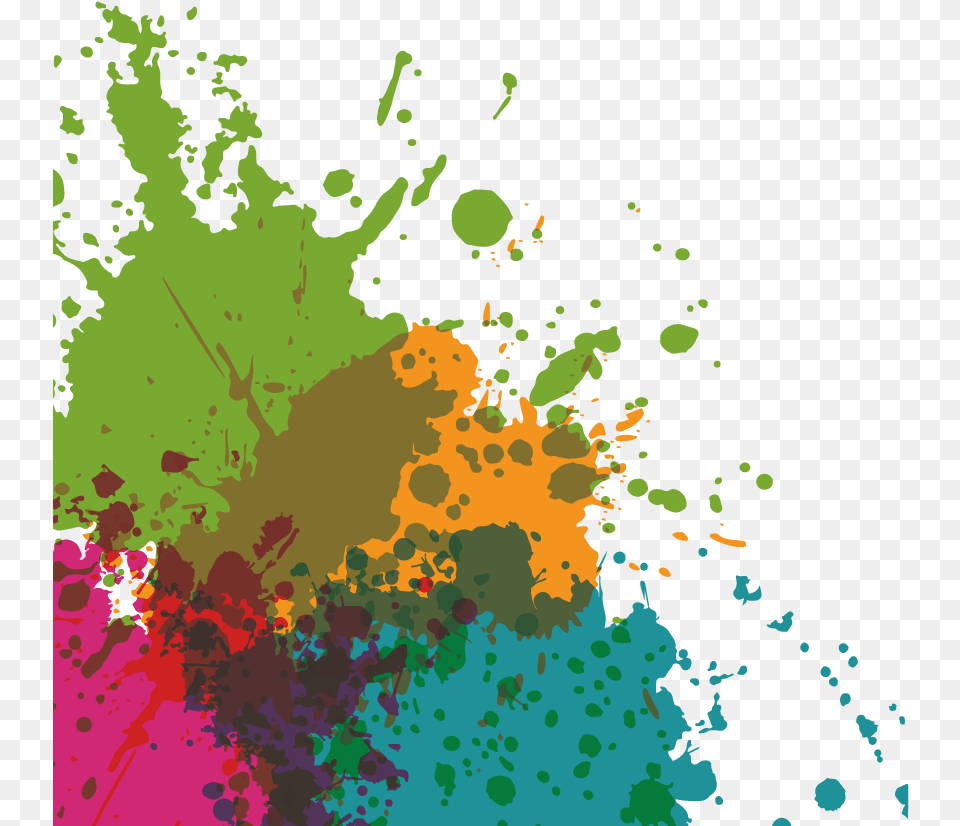 Green Paint Splash White Color Splash Orange Color Splash, Art, Graphics, Purple, Modern Art Png Image