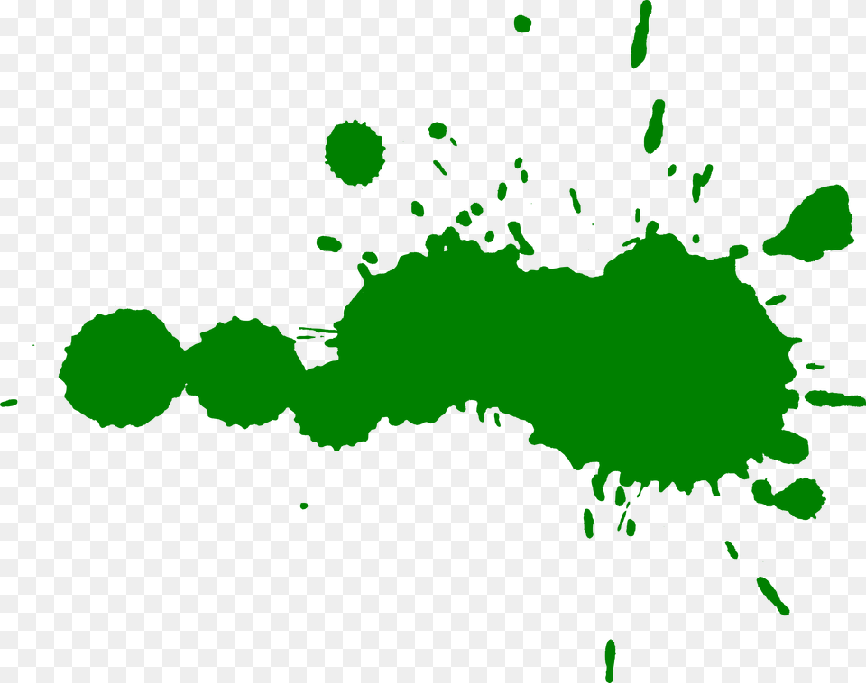Green Paint Splatter, Stain Png