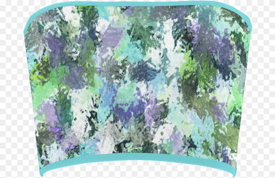 Green Paint Splatter Bandeau Top Hydrangea, Cushion, Home Decor, Plant, Art Png