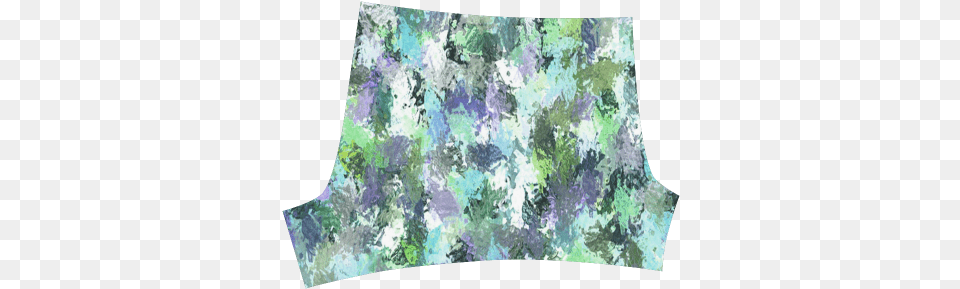 Green Paint Splatter Briseis Skinny Shorts Video Patchwork, Home Decor Png