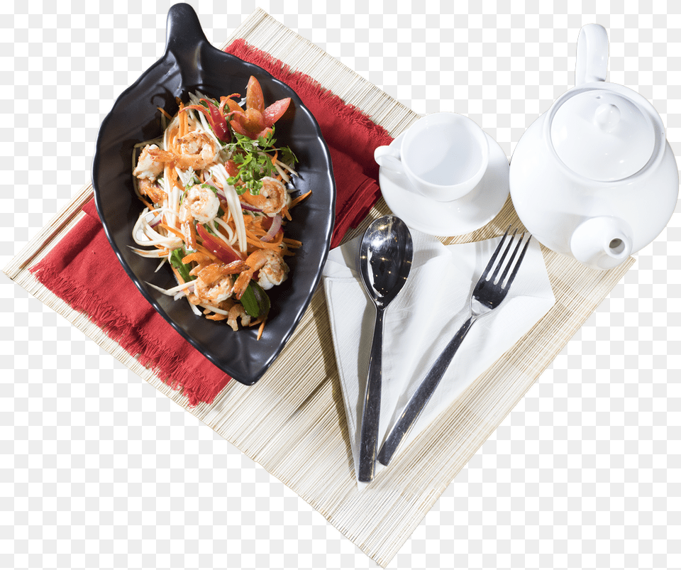 Green Papaya Salad, Food Presentation, Meal, Lunch, Cutlery Free Png