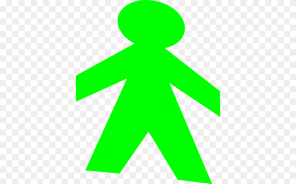 Green Paper Dolls Clip Art, Symbol, Person, Sign Free Png