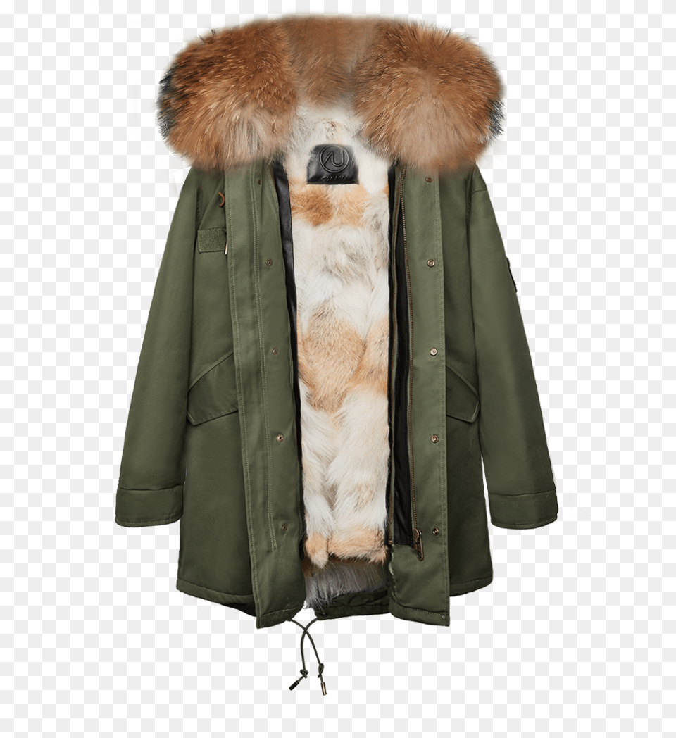 Green Parka Original Coyote Coat, Clothing, Jacket, Overcoat Free Png