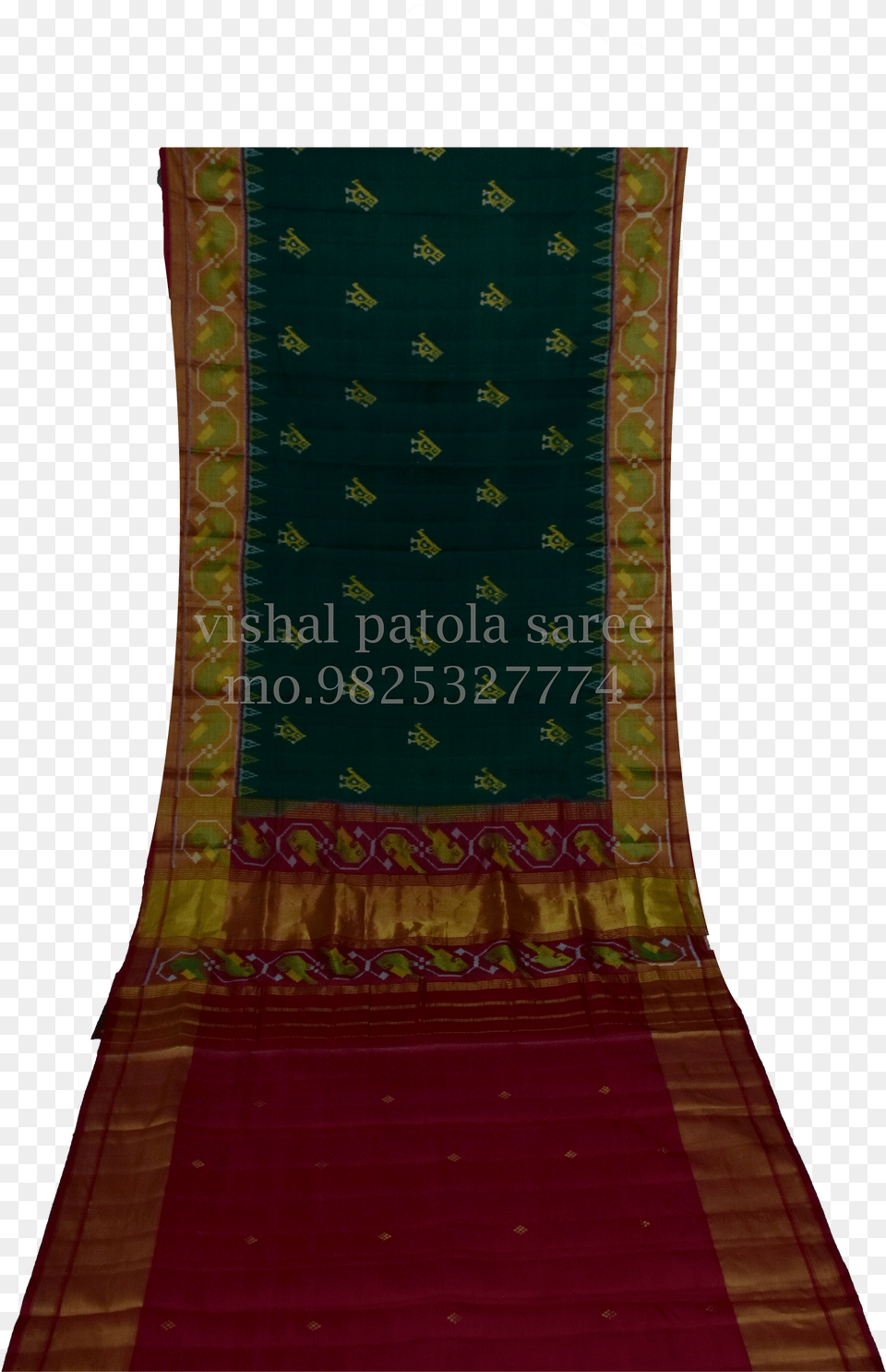 Green Parrot Designed Patola Saree Chair, Home Decor, Adult, Bride, Female Free Png