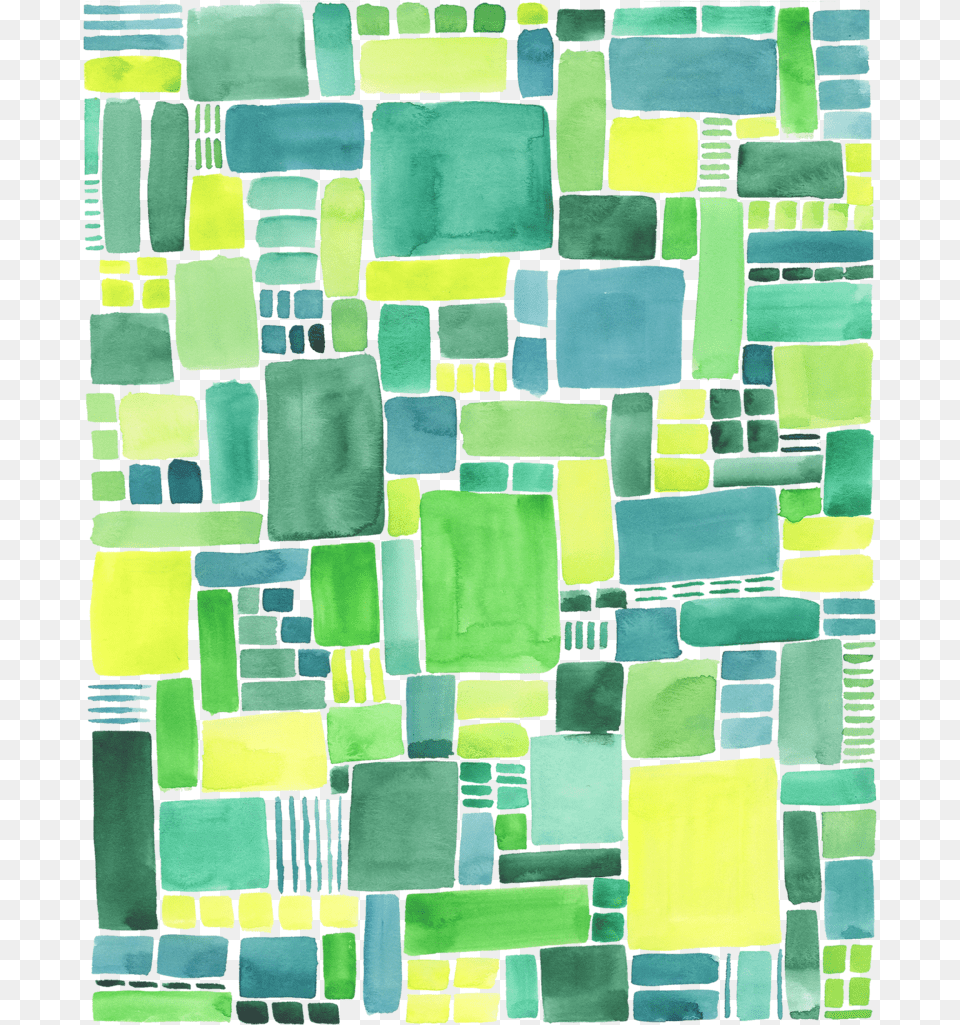 Green Pattern Geometric Watercolor Print Tile, Architecture, Wall, Building, Art Png