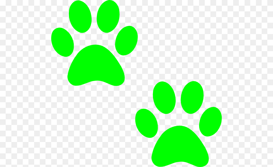 Green Paw Prints Large Size, Footprint Free Png Download