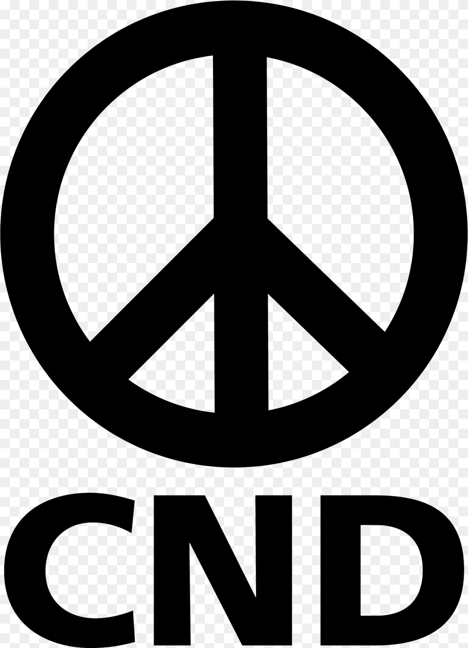 Green Peace Symbol Cnd Sign, Gray Png