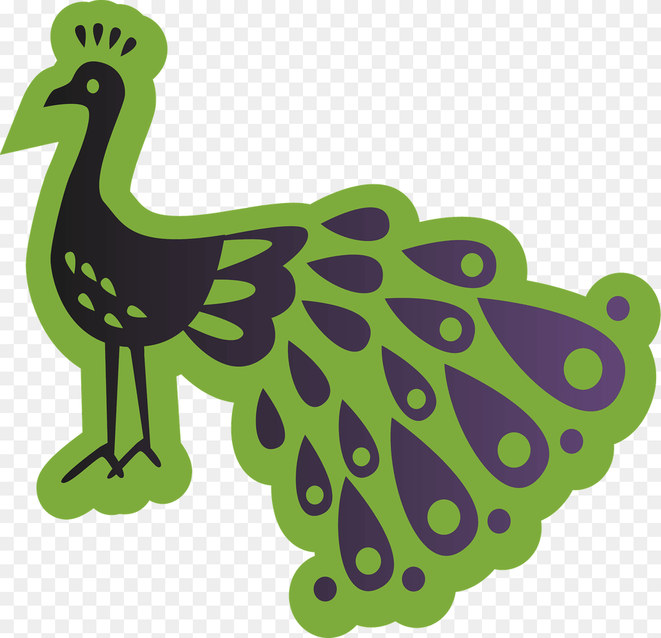 Green Peacock Clipart, Animal, Bird Free Png Download
