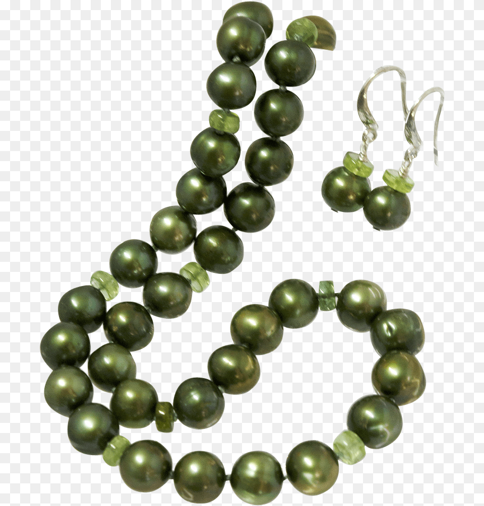 Green Pearl Necklace With Peridot Beads Pearl, Accessories, Bead, Jewelry, Bead Necklace Free Png