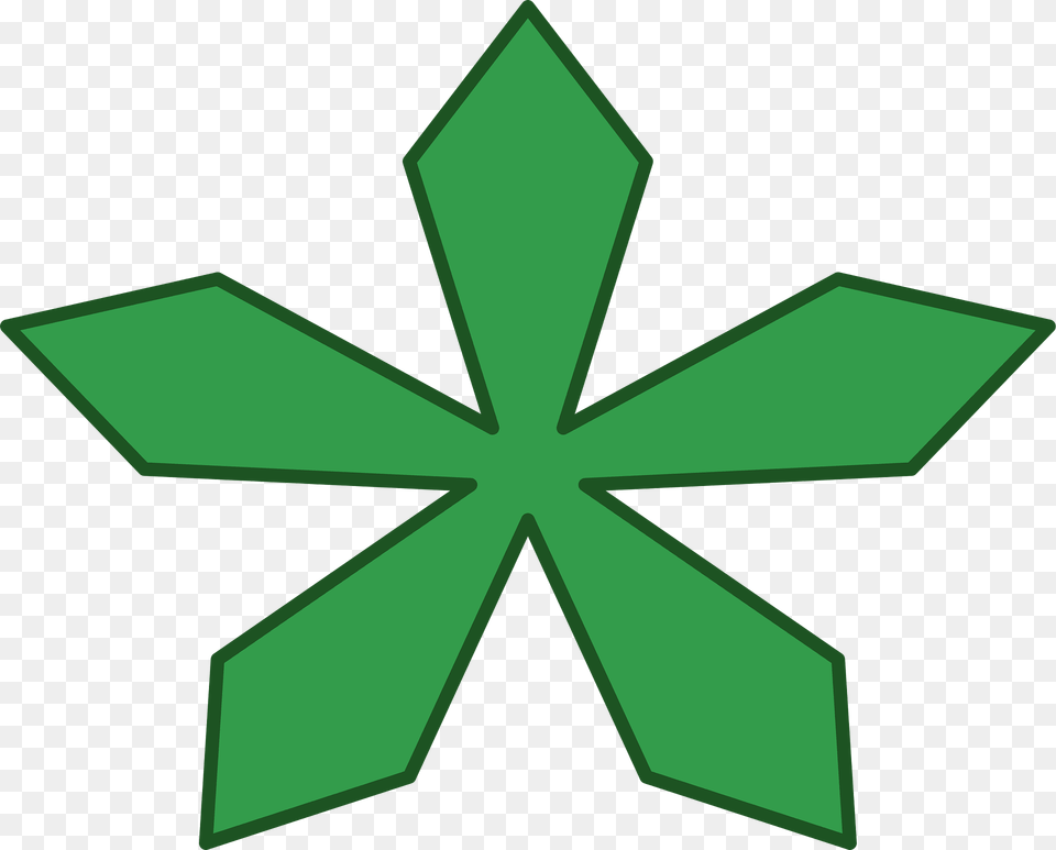 Green Pentagonal Shape Clipart, Symbol, Cross, Recycling Symbol, Outdoors Free Png