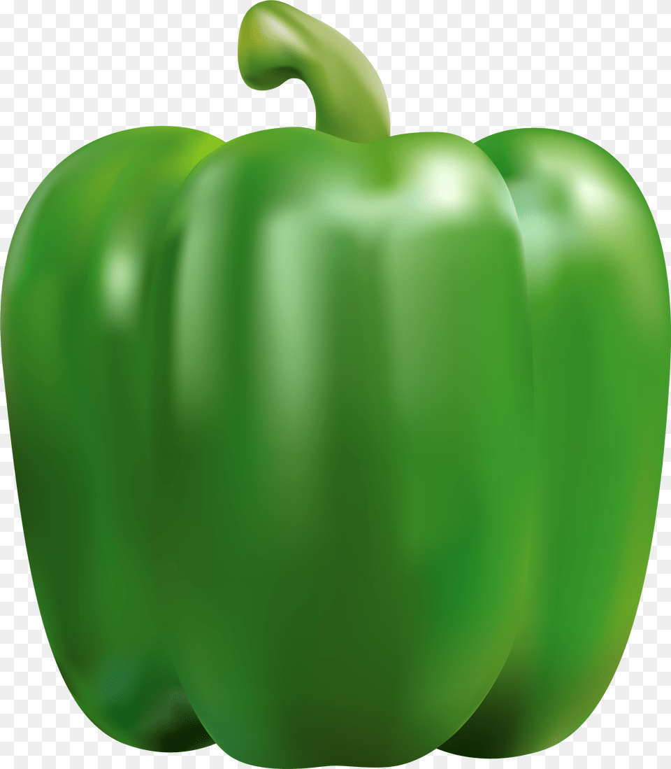 Green Pepper Clip Art Clipart Download Green Bell Pepper Clipart, Bell Pepper, Food, Plant, Produce Free Png