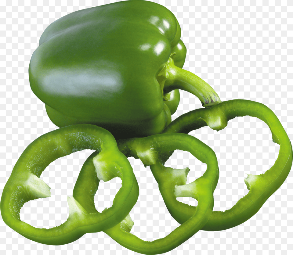 Green Pepper Image Green Pepper, Bell Pepper, Food, Plant, Produce Free Transparent Png