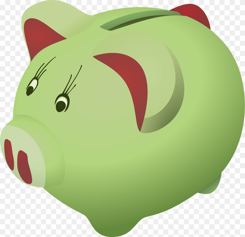 Green Piggy Bank Clipart, Piggy Bank Png