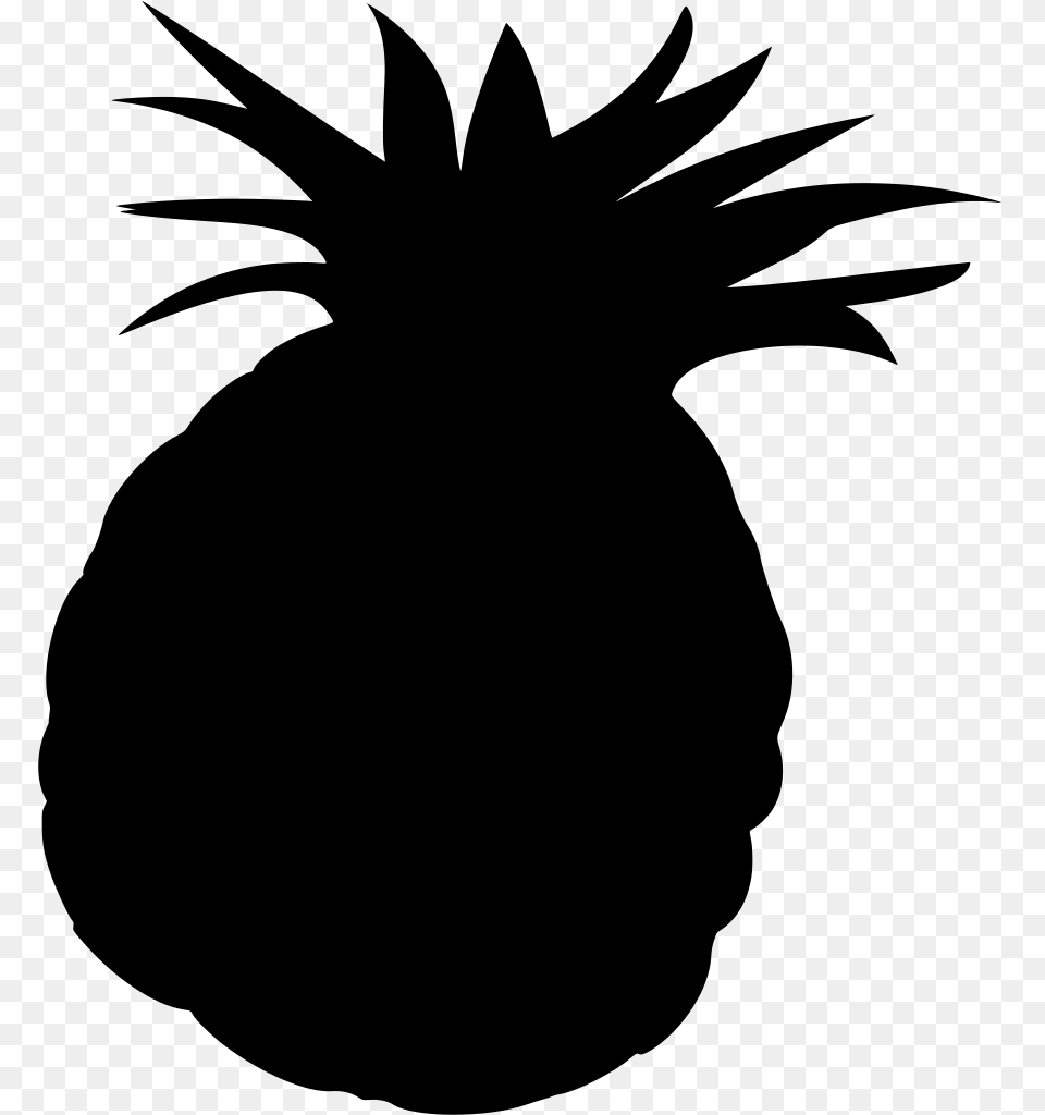 Green Pineapple Clipart, Gray Free Png