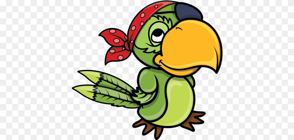 Green Pirate Parrot Pirate Parrot Clipart, Animal, Beak, Bird, Baby Free Png Download
