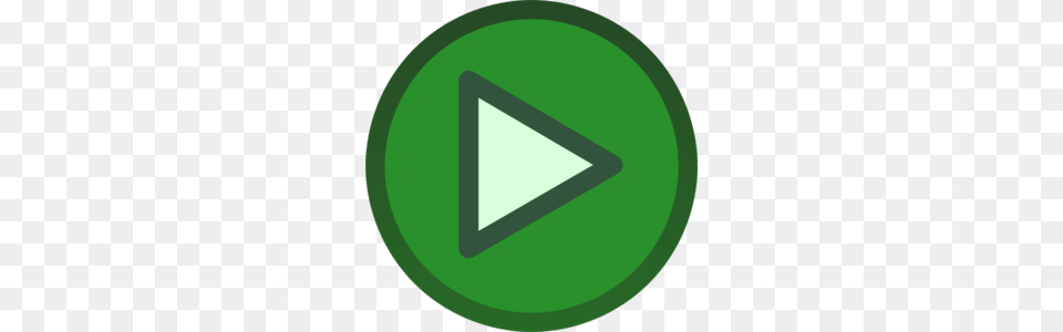 Green Plain Play Button Icon Clip Art, Triangle, Disk, Arrow, Weapon Png Image