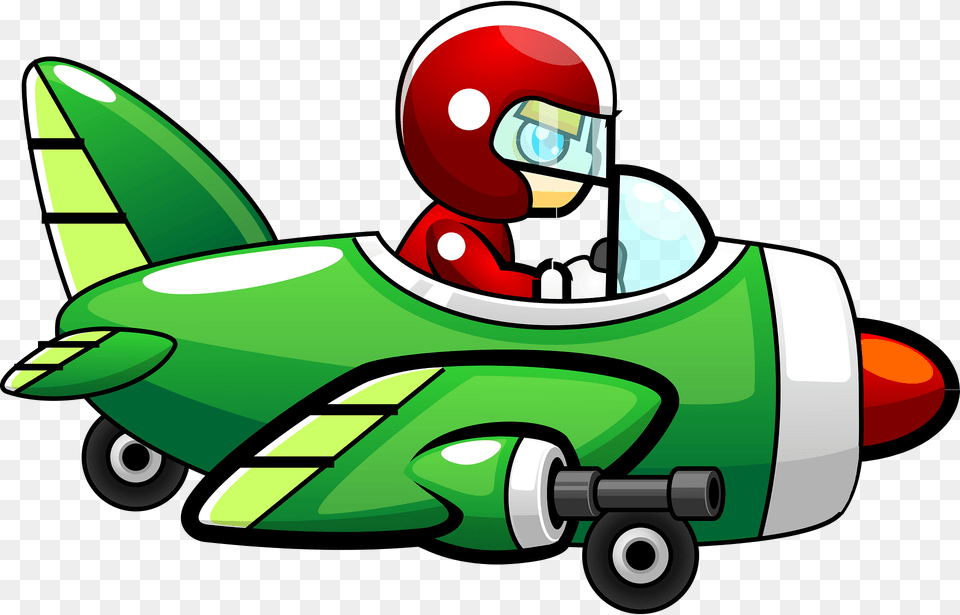 Green Plane Red Rider Clipart, Grass, Plant, Lawn, Device Png
