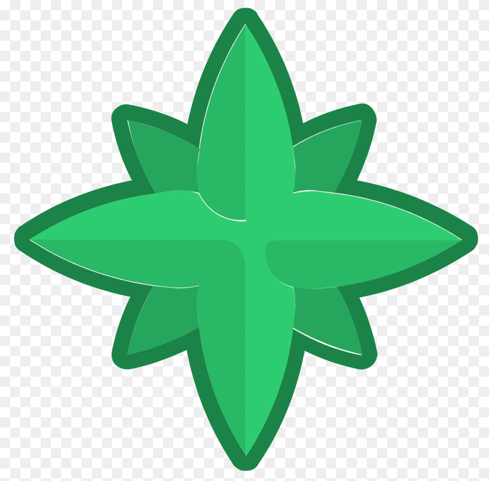 Green Plants Clipart, Symbol, Cross Free Png