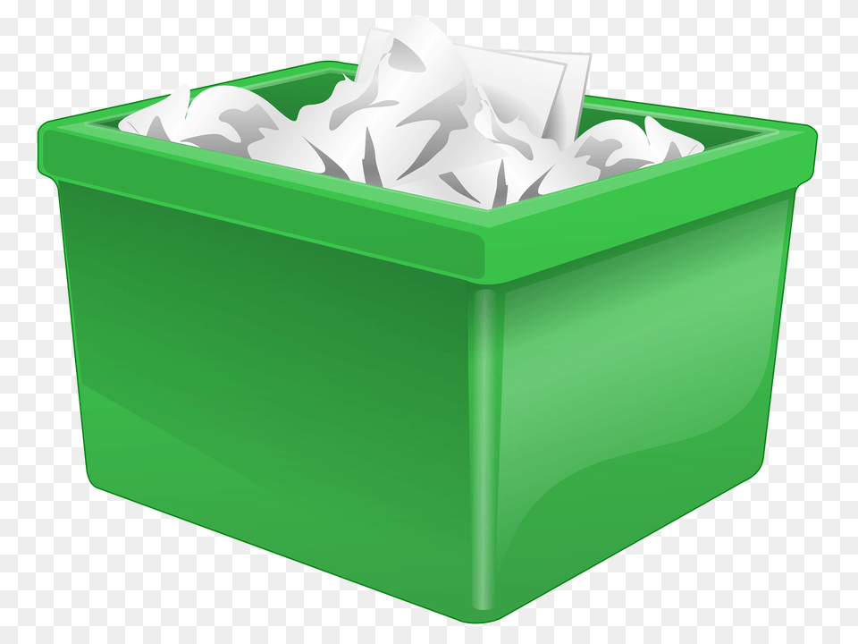 Green Plastic Box Filled With Paper Clipart, Towel, Mailbox Png Image