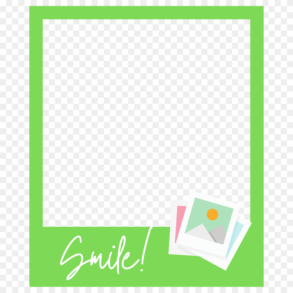 Green Polaroid Template, Envelope, Greeting Card, Mail Free Transparent Png