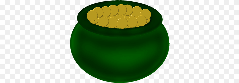 Green Pot Of Gold Picture Gold Pot O Gold, Plate, Corn, Food, Grain Png Image