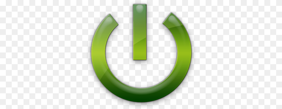 Green Power Button Icon Power Button Logo Green, Symbol, Text, Disk, Number Png Image