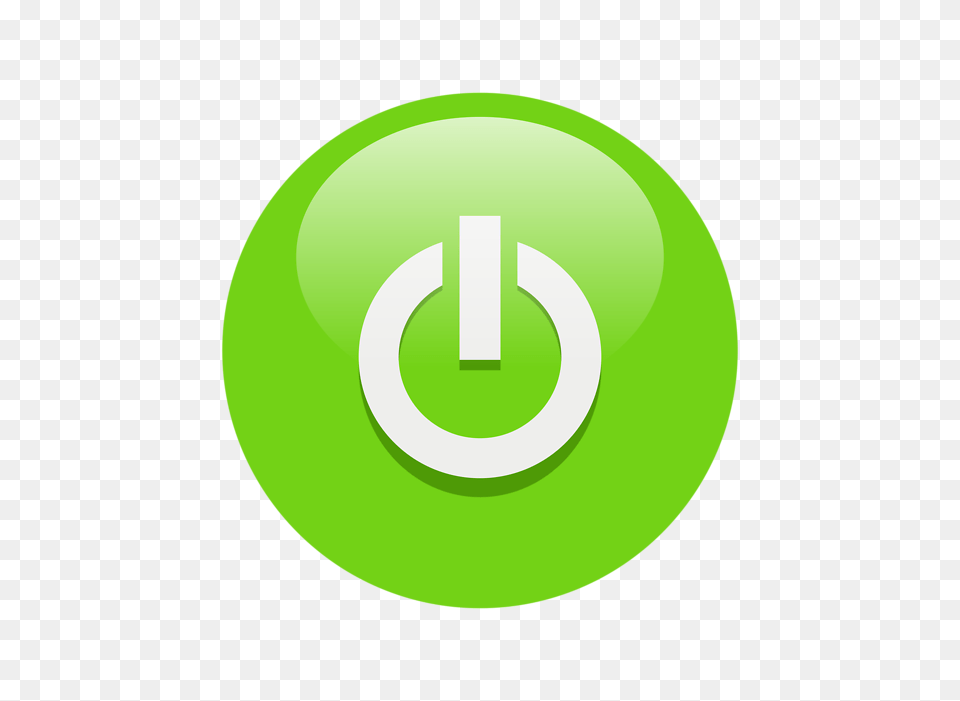 Green Power Button Symbol Icon, Astronomy, Moon, Nature, Night Free Png Download