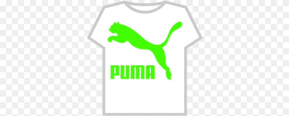 Green Puma Logo Roblox Blue Puma Logo, Clothing, T-shirt Png Image