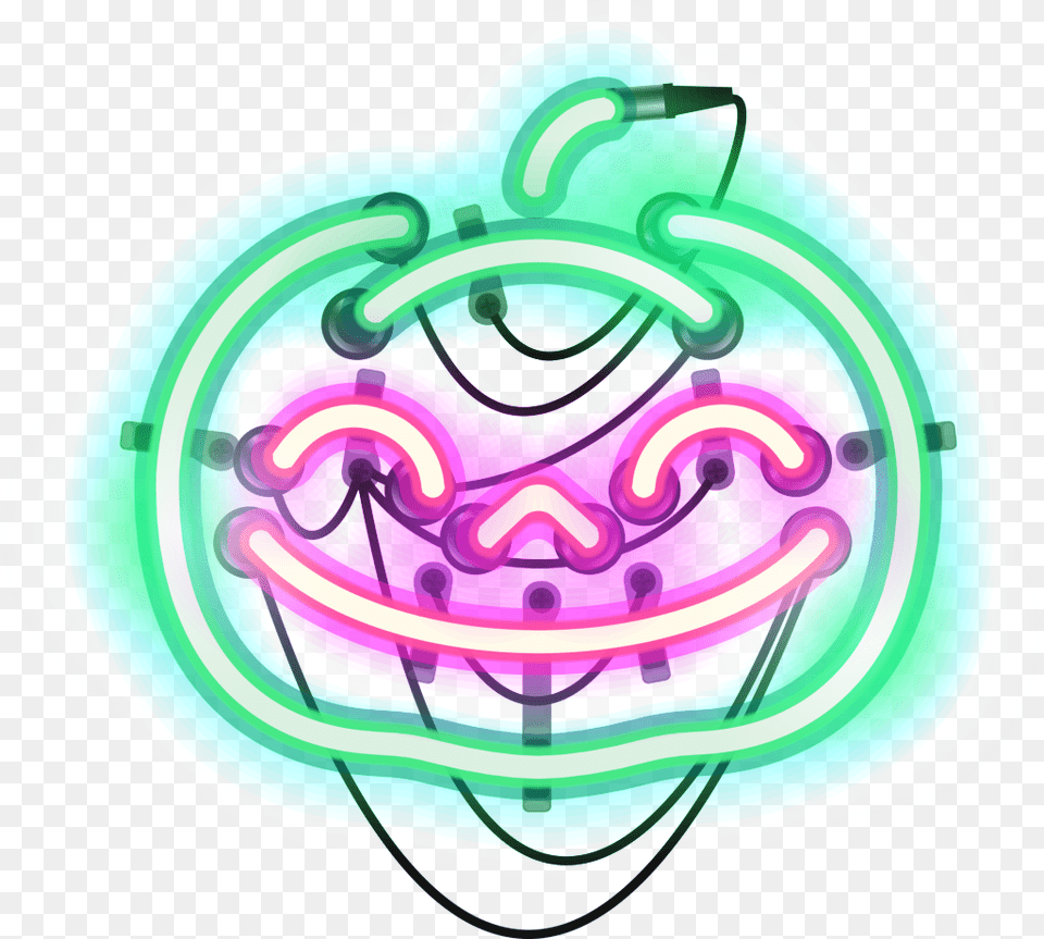 Green Pumpkin Smiling Face Watercolor Hand Painted Circle, Light, Neon, Disk Png