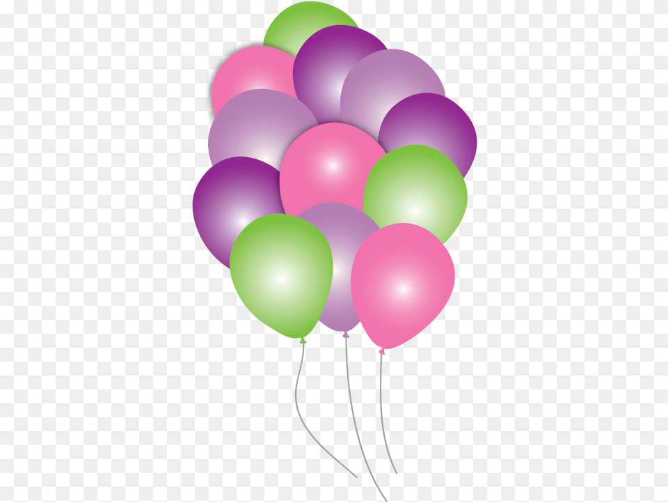 Green Purple Pink Balloons, Balloon Free Png Download