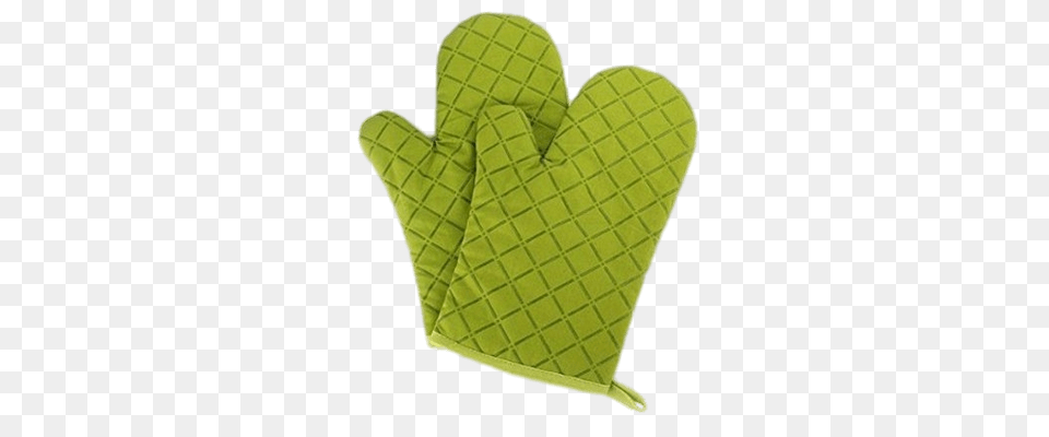 Green Quilted Oven Mitts, Cushion, Home Decor, Clothing, Glove Free Transparent Png