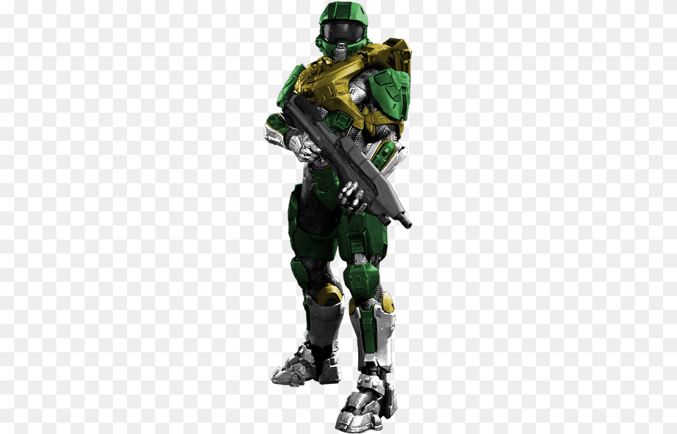 Green Ranger Chief Master Chief Full Body, Person, Gun, Weapon Png Image