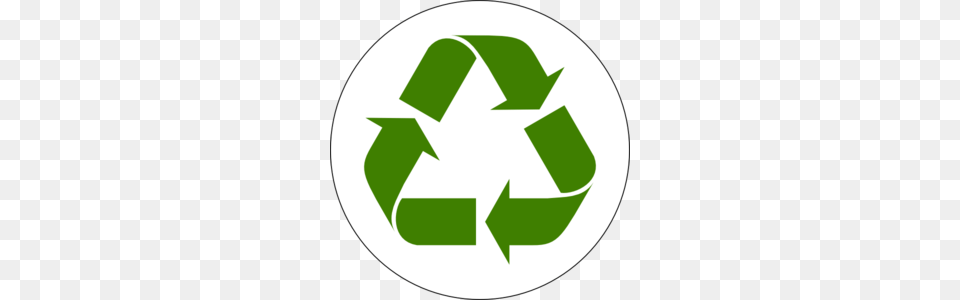 Green Recycled Symbol Clip Art, Recycling Symbol, Disk Free Png Download