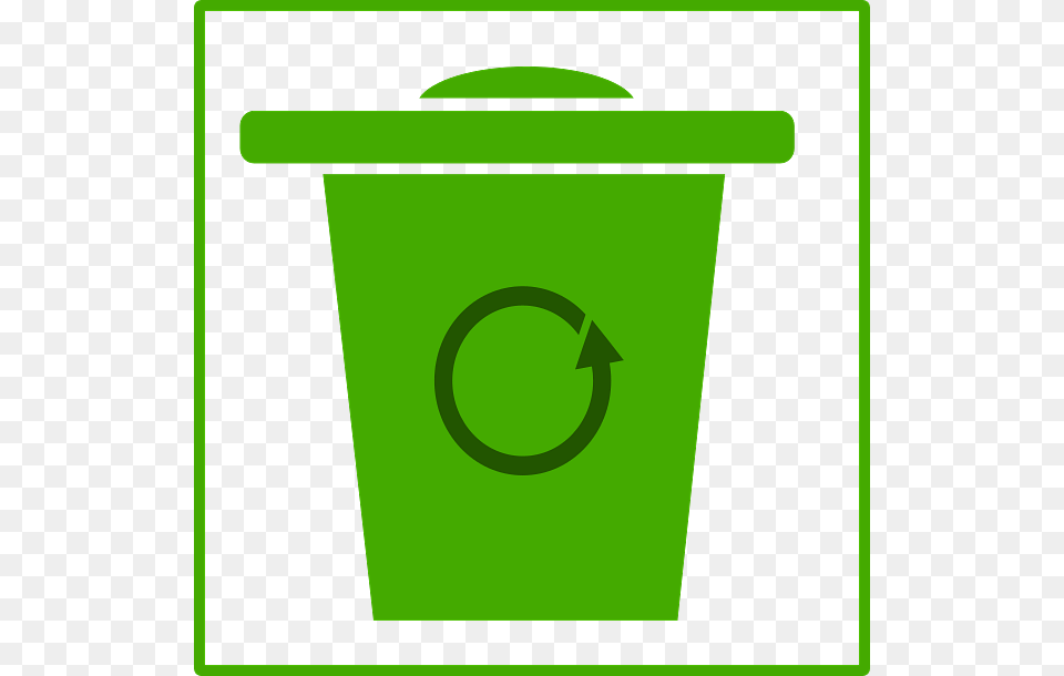 Green Recycling Bin, Recycling Symbol, Symbol Free Png