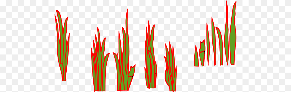 Green Red Grass Large Size, Plant, Vegetation, Art Png Image