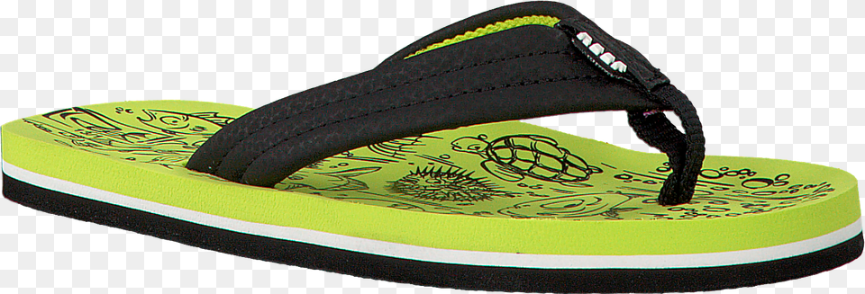 Green Reef Flip Flops Grom Reef Footprints, Clothing, Flip-flop, Footwear, Shoe Free Png