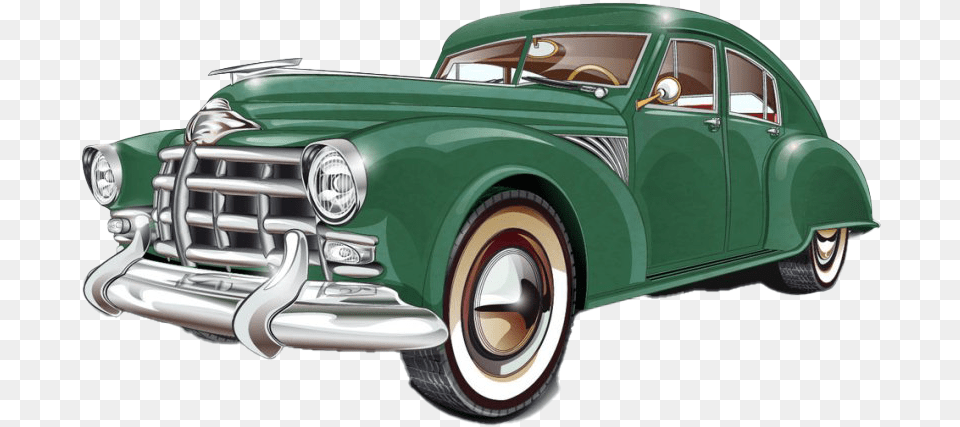 Green Retro Car Clipart Vector Classic Car, Transportation, Vehicle, Sedan, Machine Png