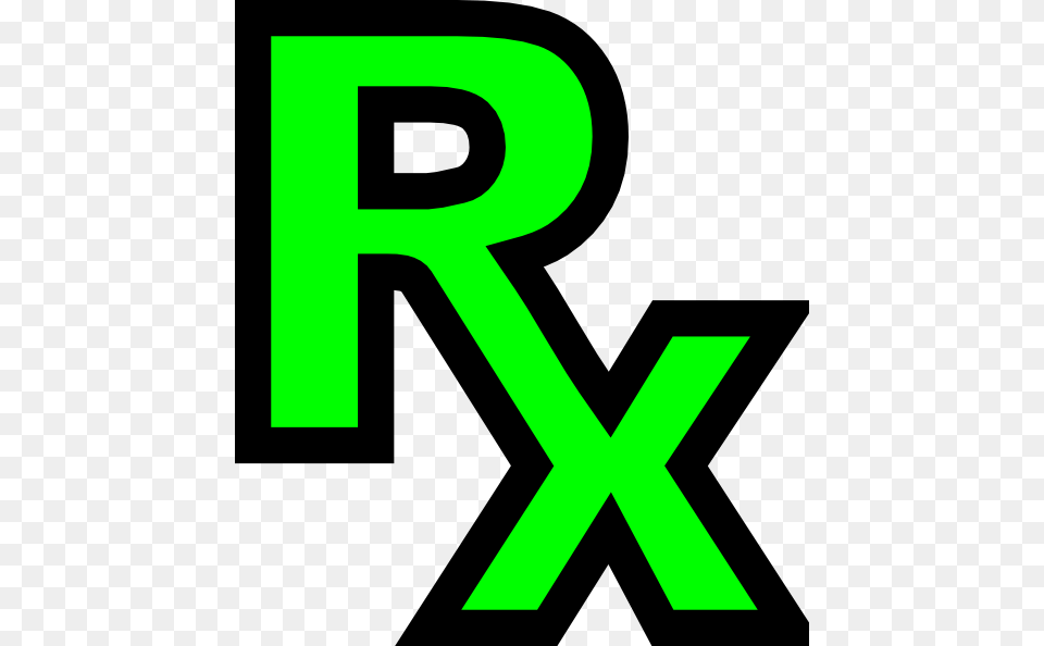 Green Rx Clipart Medical Prescription Pharmacist Clip Art, Symbol, Text, Number Free Png Download