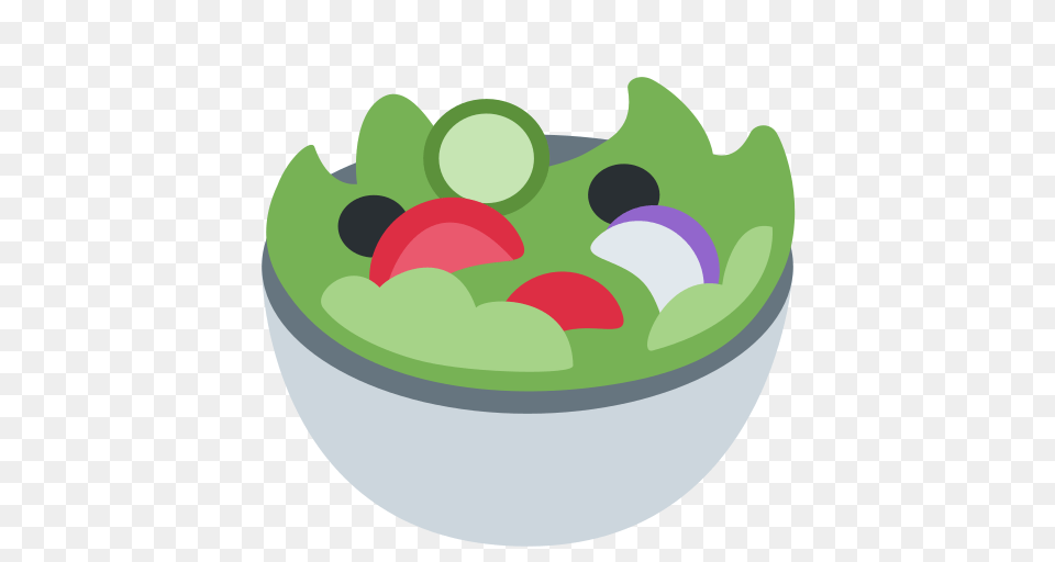 Green Salad Emoji, Bowl, Food Png Image