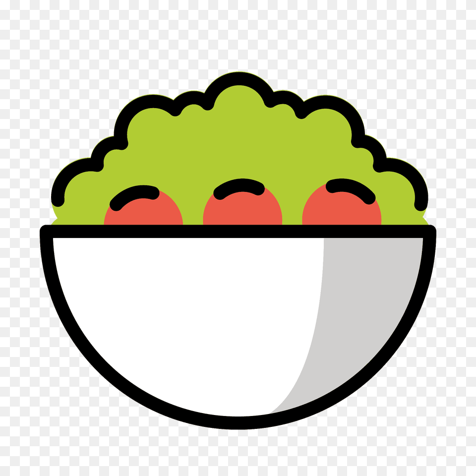 Green Salad Emoji Clipart, Bowl, Food, Meal, Cream Png Image