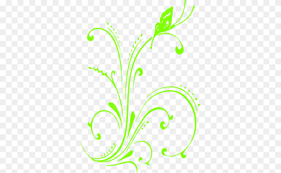 Green Scroll, Art, Floral Design, Graphics, Pattern Free Png