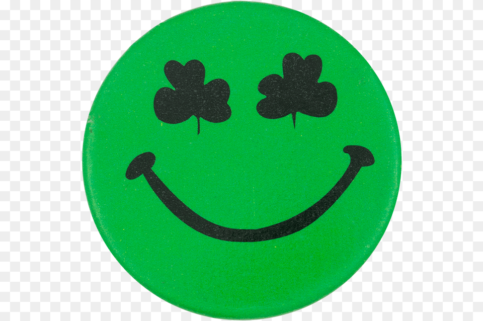 Green Shamrock Eyes 2 Smileys Button Museum Smiley, Badge, Logo, Symbol Png