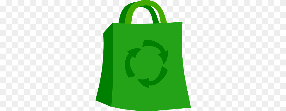 Green Shopping Bag With Recycling Logo, Shopping Bag Free Png