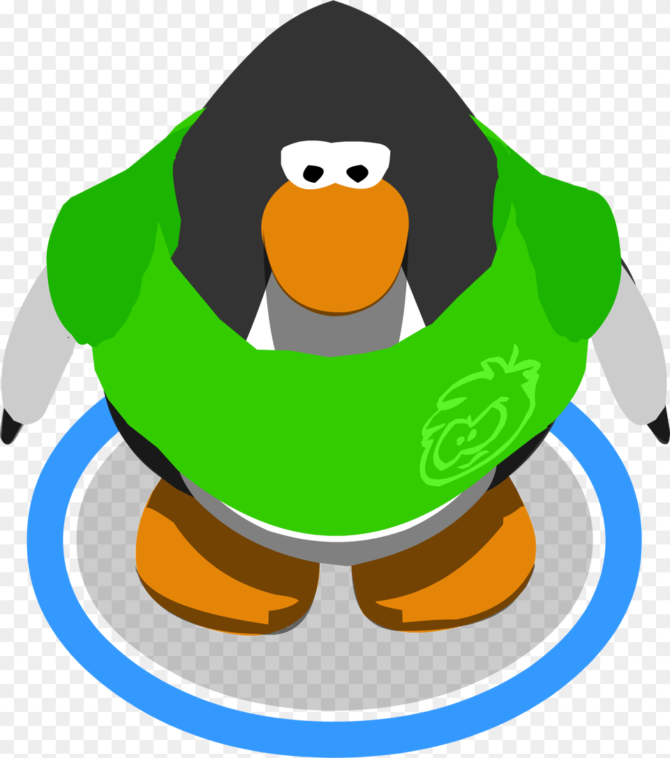 Green Skater Shirt Ig Club Penguin Sprite, Animal, Bird, Baby, Person Png Image