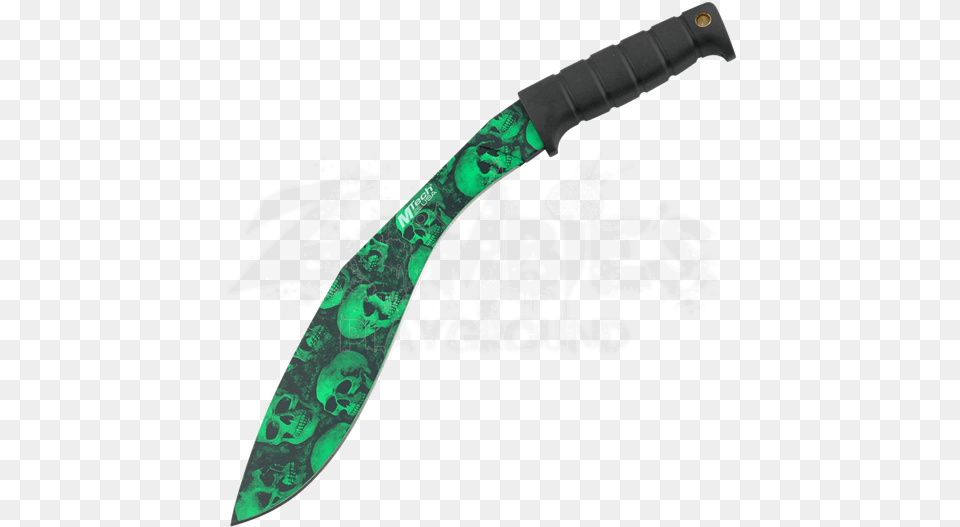 Green Skull Bladed Kukri Mt 20 20t M Tech Tactical I658w075 Fix, Blade, Dagger, Knife, Weapon Png Image