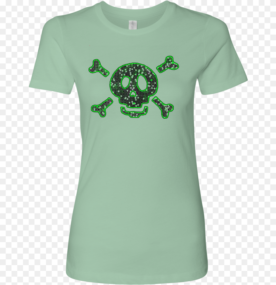 Green Skull T Shirt T Shirt, Clothing, T-shirt Free Transparent Png