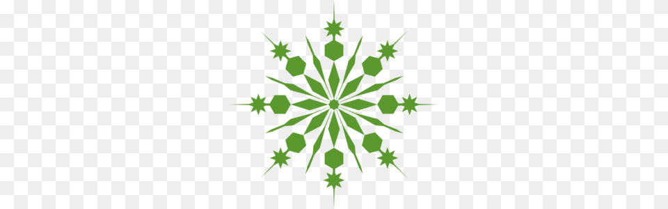 Green Snowflake Clip Art Christmas Snowflakes, Leaf, Plant, Outdoors, Nature Free Transparent Png
