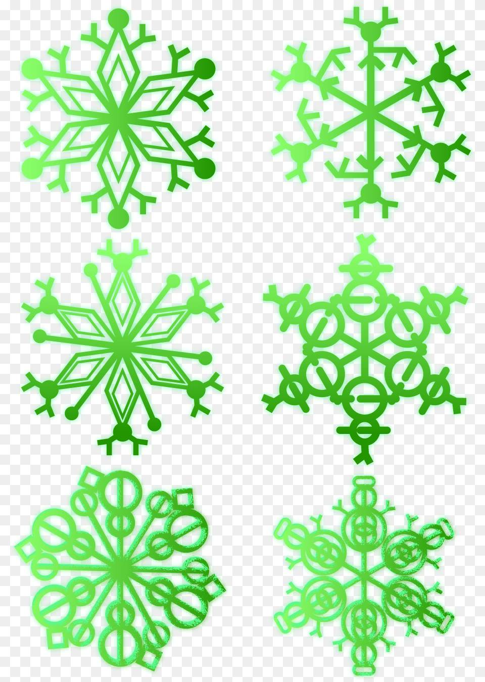 Green Snowflake Glow Fresh And Vector, Nature, Outdoors, Pattern, Snow Free Png