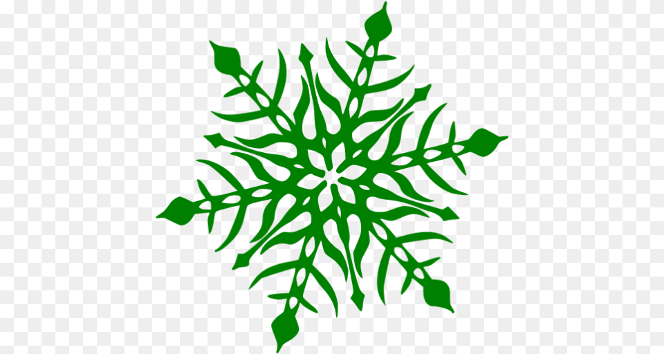 Green Snowflake Icon, Leaf, Plant, Nature, Outdoors Png Image