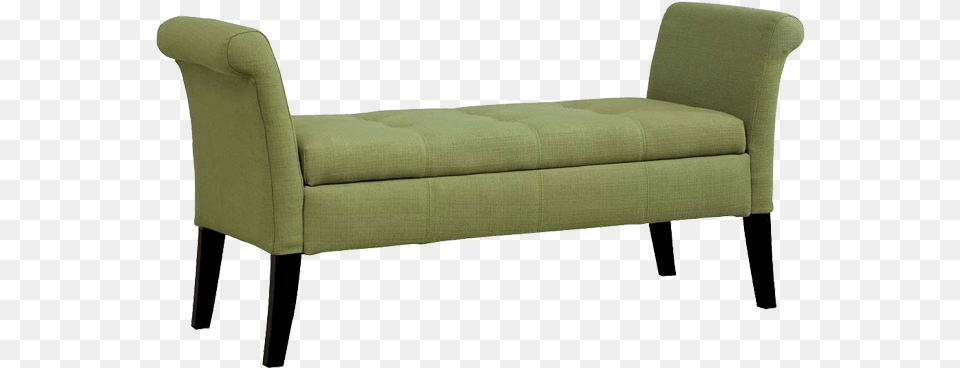 Green Sofa Bench Seat For 2 With Double Stitched Studio Couch, Furniture, Cushion, Home Decor, Chair Free Png Download